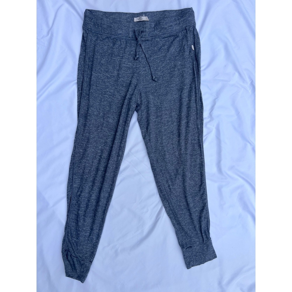 UGG Grey Heathered Knit‎ Lounge Joggers Drawstring Pajama Pants Womens Large